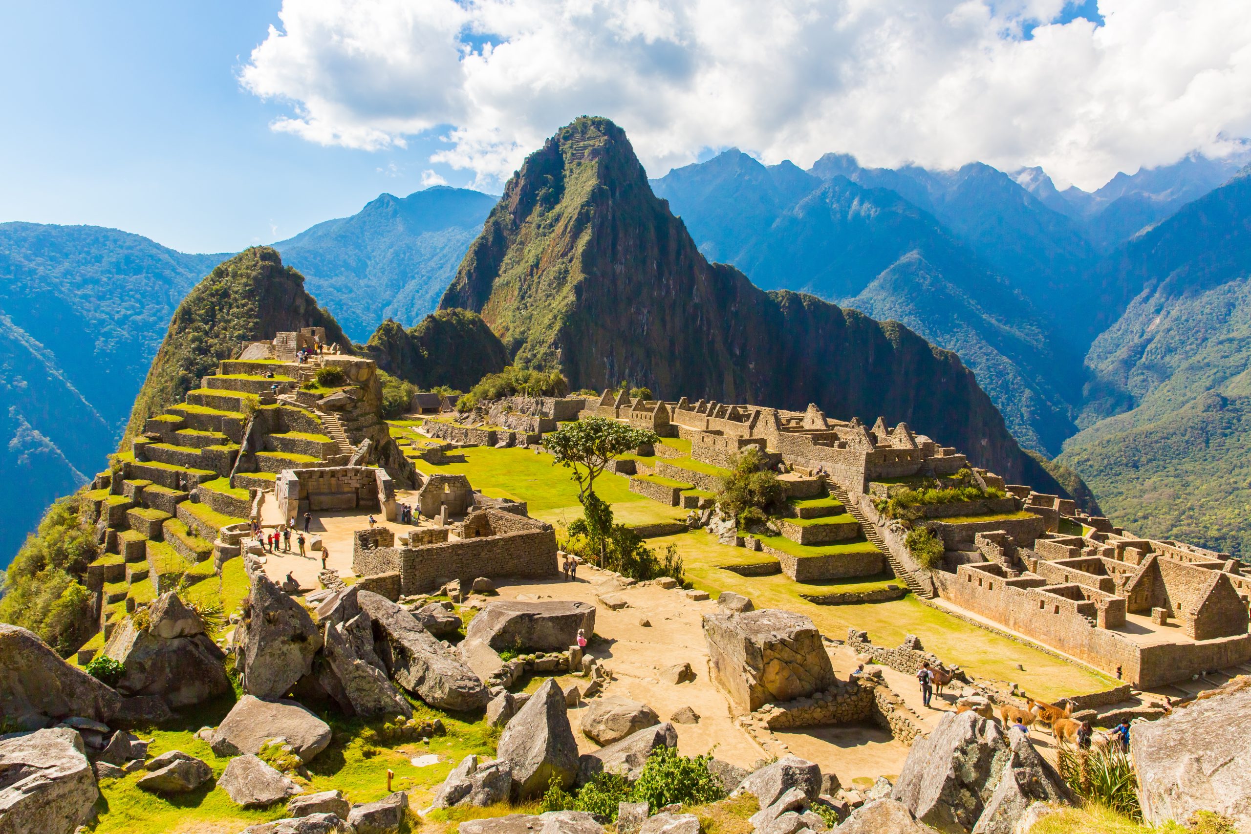 Mysterious city - Machu Picchu, Peru,South America. The Incan ruins. Example of polygonal masonry and skill